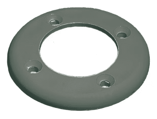 A Waterway Faceplate Vinyl Liner Return with six equidistant holes for bolts on a white background.